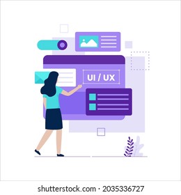 Flat design of ui ux design concept. Illustration for websites, landing pages, mobile applications, posters and banners