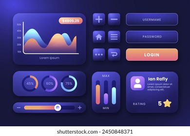 Flat design ui ux elements vector design in eps 10