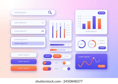 Flat design ui ux elements vector design in eps 10