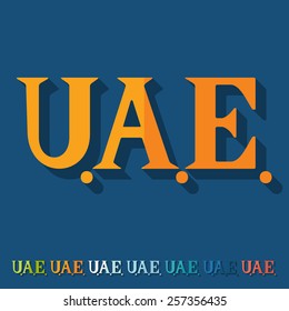 Flat design. United Arab Emirates