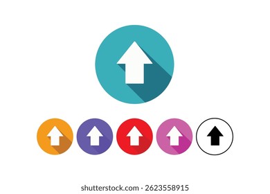 Flaches Design Aufwärtspfeile für Websites und Apps, Aufwärtspfeilsymbol, Unternehmenspfeilsymbol, Aufwärtspfeilvektorsymbol