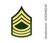 Flat design of US Army veteran