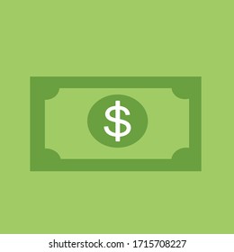 Flat Design US Dollar Vector Icon art & ilustration