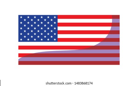 flat design US flag for happy labor day