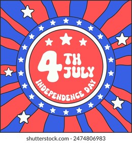 flat design usa independence day background