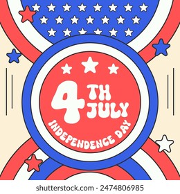 flat design usa independence day background