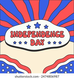 flat design usa independence day background