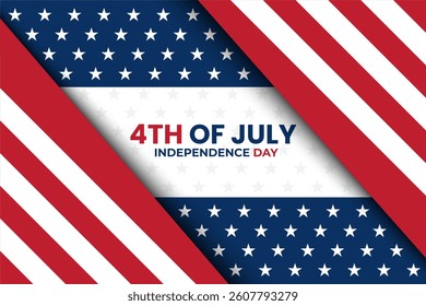 Flat design usa independence day concept background