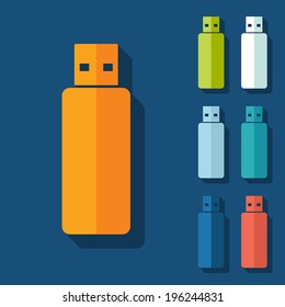 Flat design: usb