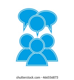 flat design user conversation icon vector illustration