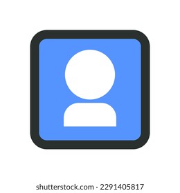 Flat design user icon. Account. Vector.