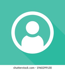 Flat design user icon vector.