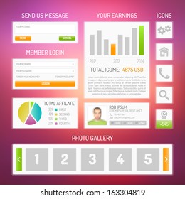Flat design user interface kit