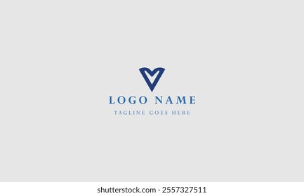 Flat design v letter logos