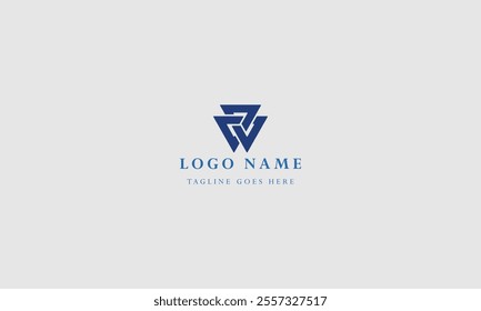 Flat design v letter logos