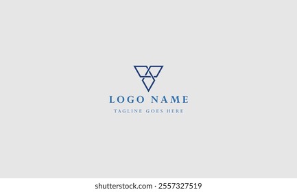 Flat design v letter logos