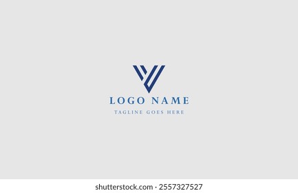 Flat design v letter logos