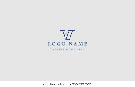 Flat design v letter logos