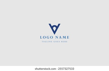 Flat design v letter logos