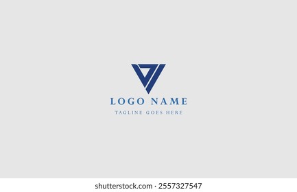 Flat design v letter logos