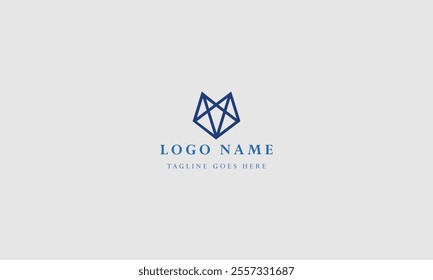 Flat design v monogram logos