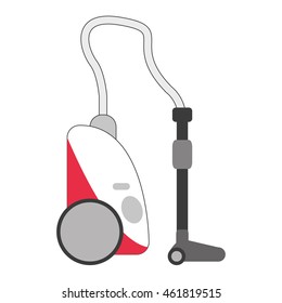 flat design vacuum cleaner icon vector illustration