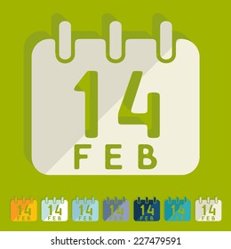 Flat design: Valentine