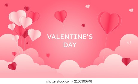 Flat design valentines day background Free Vector