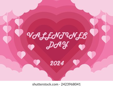 Flat design Valentine's Day banners template. Vector Illustration.