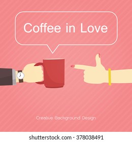 Flat design for valentine's day, Creative background design.