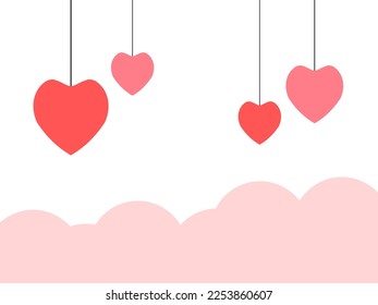 flat design valentines day vector illustration