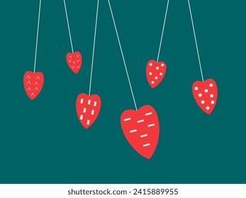 flat design valentines day vector illustration