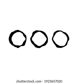 Flat Design Vector Abstract Shape Icons Set. Black and White Grunge Shapes. Modern Round Symbol Illustration. Isolated Silhouette Sign. Land Shape. Maps. Logo Design, Business Element.