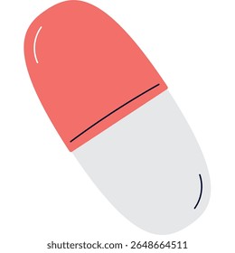 Flat Design Vector of Assorted Medical Pills and Capsules
