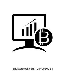 Flat design vector bitcoin icons, signs of modern cryptocurrancy isolated on white background.