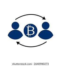Flat design vector bitcoin icons, signs of modern cryptocurrancy isolated on white background.