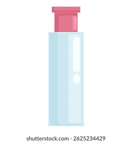 Flacher Designvektor einer blauen kosmetischen Sprühflasche, ideal für Schönheits- und Hautpflegegrafiken