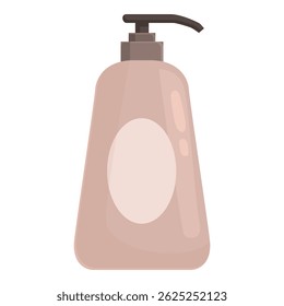 Flat design vector of a brown pump soap dispenser isolated on a white background