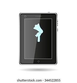 Flat design vector business illustration concept Digital marketing business man holding megaphone for website and promotion banners.