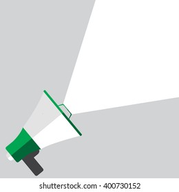 Flat design vector business illustration concept Digital marketing business man holding megaphone for website and promotion banners.