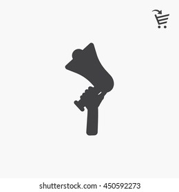 Flat design vector business illustration concept Digital marketing business man holding megaphone for website and promotion banners.