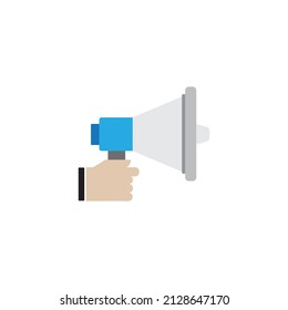 Diseño plano de diseño vectorial concepto de negocio e ilustración de marketing Digital Perusa con megáfono para sitio web y banner promocional. ...
