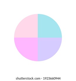 Flat Design Vector Circle Shape Icon. Badge Design. Purple and Pink Shape. Cute Gradient Design. Modern Round Object. Symbol Illustration. Abstract Isolated Sign. Logo Design, Business Element.