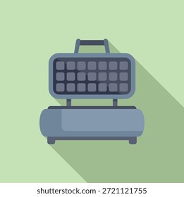Vector de diseño plano de una waflera clásica sobre fondo pastel