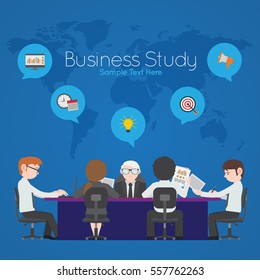 Flat design vector concepts for business, finance, strategic management, investment, natural resources, consulting, teamwork, great idea. Vector illustration. Copy space.