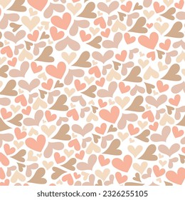 vector de diseño plano lindo patrón cardíaco incoloro y transparente