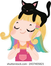 flat design vector cute kawaii happy kids drawing illustration