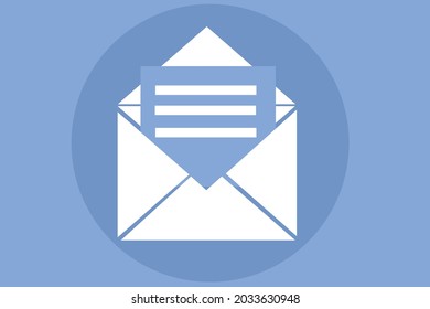 Flat design vector Email icon. Envelope Mail services. on background color.