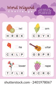 flat design vector first alphabet worksheet printable for kids education 