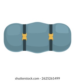 Gráfico de vetor de design plano de um snowboard azul com ligações